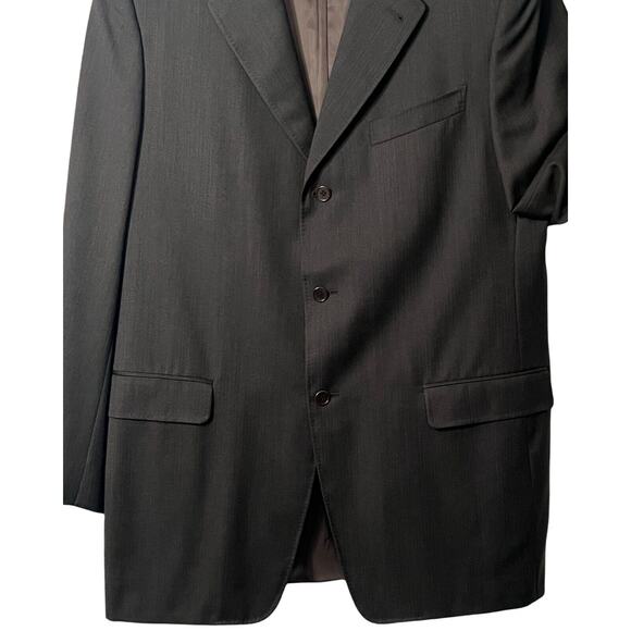 Canali Proposta Suit Jacket Mens 44L Gray Wool Tweed Single Breasted EU 54L - Picture 5 of 12